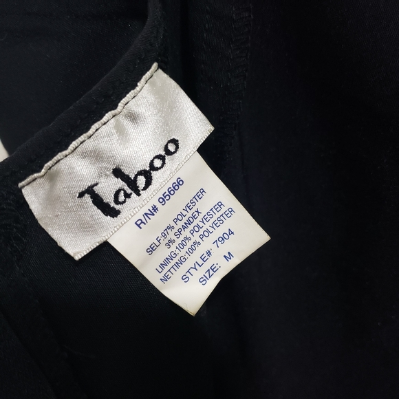 Taboo Dress with Red Satin Trim and tulle - Picture 4 of 8